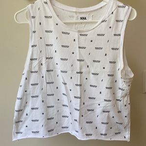 soul cycle brand muscle tee